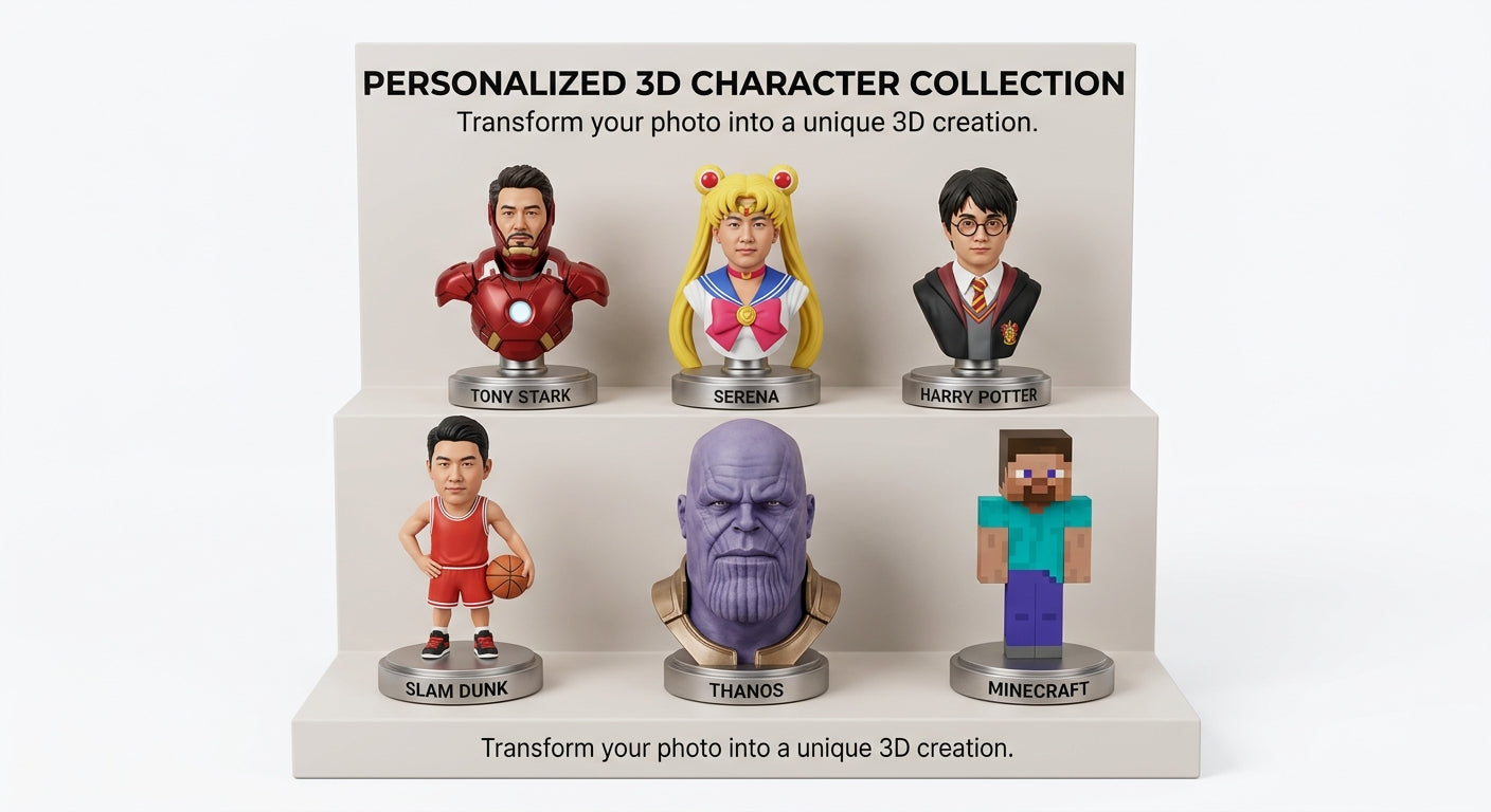 Custom 3D Printed Personalized Character Figures & Busts