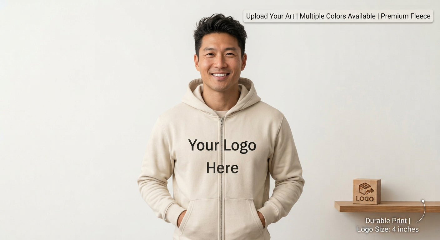 Custom Heavyweight Fleece Hoodie – Add Your Logo